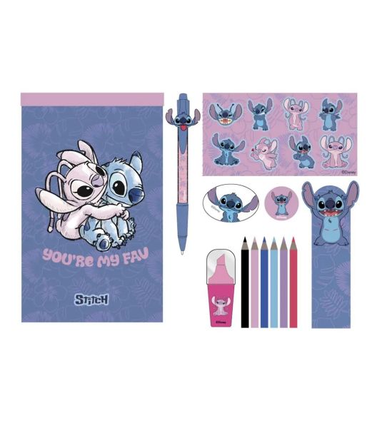Stitch skrivesæt i gaveæske 