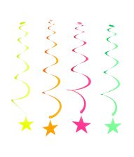 Neon loftspiraler, 12 stk