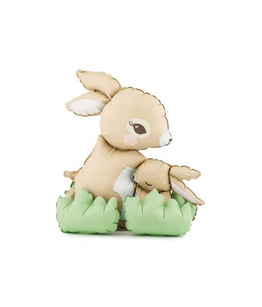 Stående kaniner folieballon, 51 X 60 cm