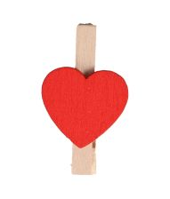 Træklemmer med røde hjerter 15 stk