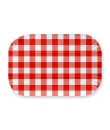 Rød og hvid ternede papfade, 2 stk