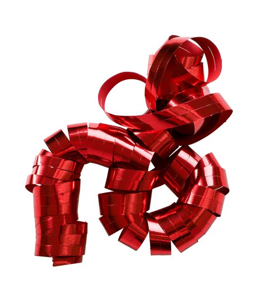Rød metallic serpentiner, 2 stk