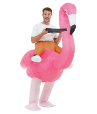 Oppustelig flamingo kostume