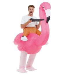 Oppustelig flamingo kostume