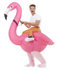 Oppustelig flamingo kostume