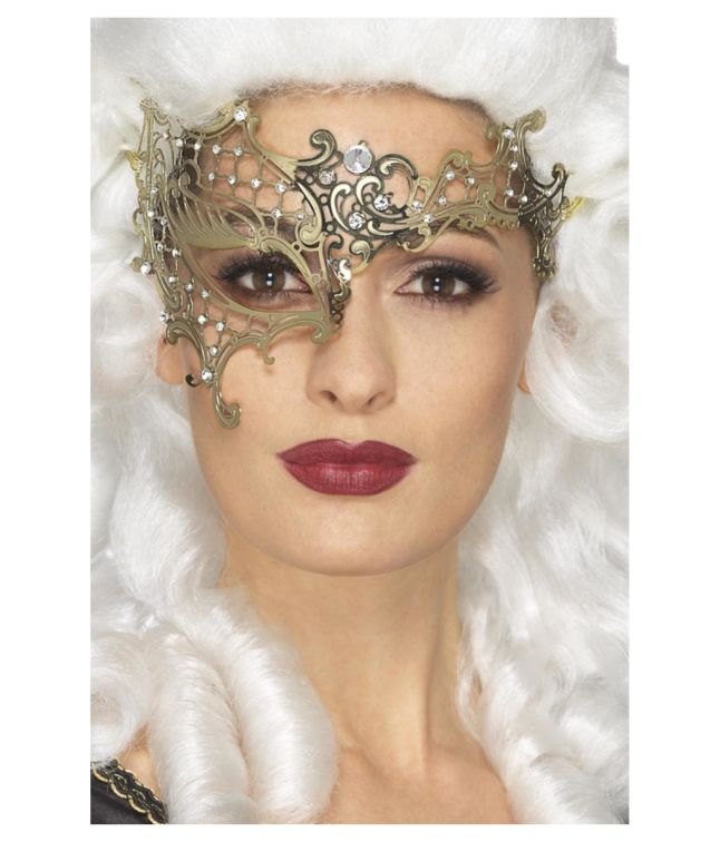 Guld metal øjenmaske