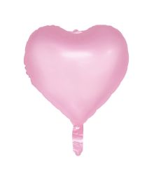 Pink pastel hjerte folieballon, 46 cm