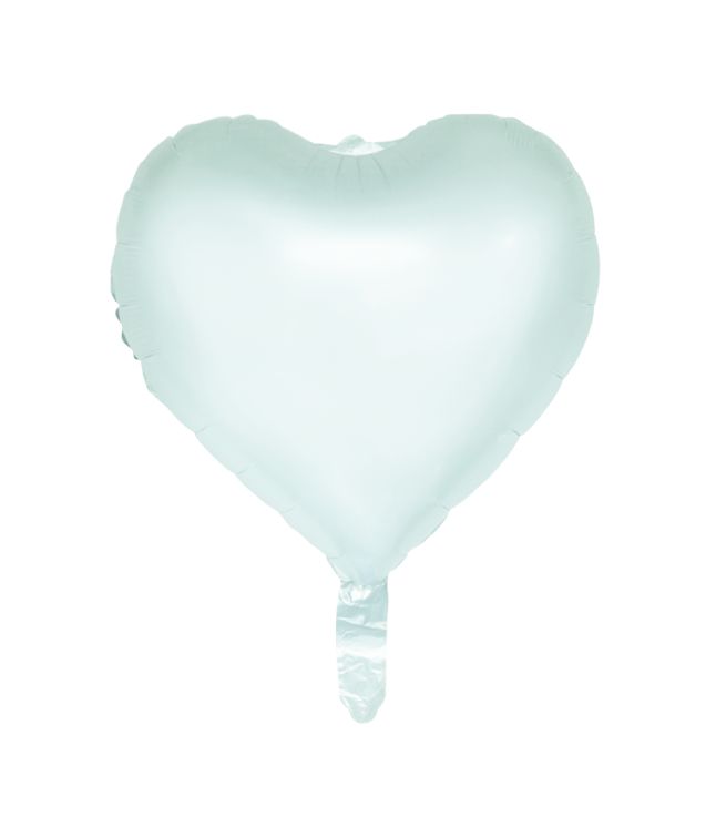 Grøn pastel hjerte folieballon, 46 cm