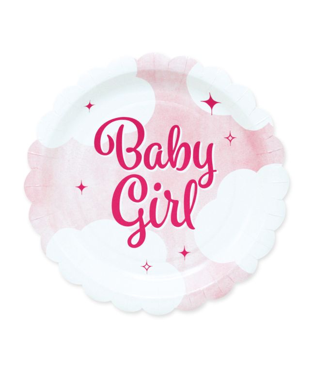 Baby Girl tallerkner, 19 cm
