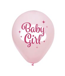 Baby Girl latex balloner, 8 stk