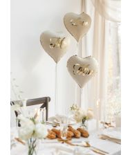 Folieballon hjerter Mr & Mrs, 35 cm