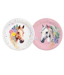 Heste paptallerkner, 23 cm 8 stk