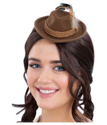 Brun mini tyrolerhat 