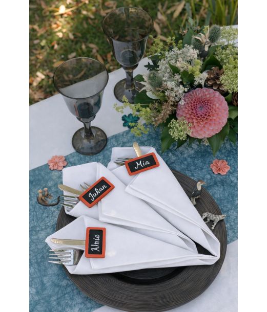 Rød bordkort tavle, 12 stk