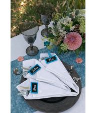 Turkis bordkort tavle, 12 stk