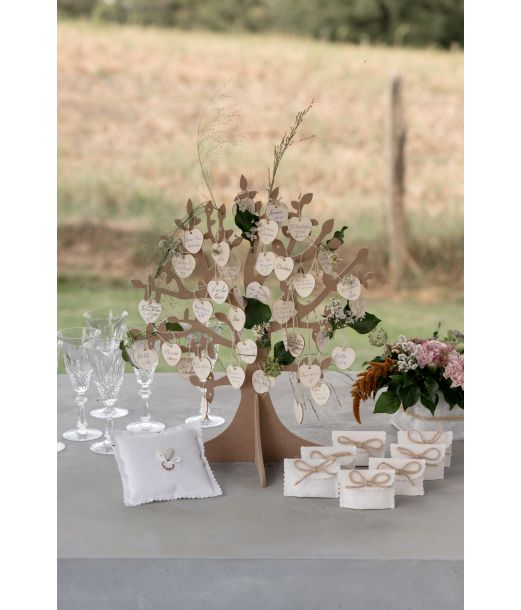 Ønsketræ med hjerter, 48 x 40 cm