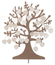 Ønsketræ med hjerter, 48 x 40 cm