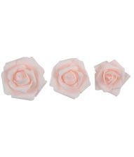 Lyserøde små pynte roser, 9 stk