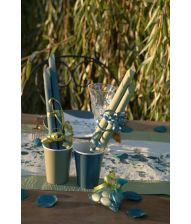 Petrol blå gavebånd, 10 m