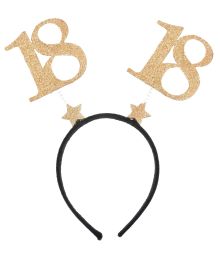 18 års hårbøjle guld glimmer