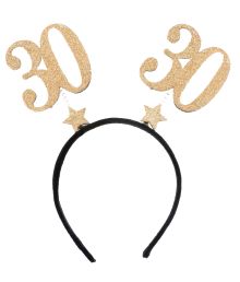 30 års hårbøjle guld glimmer