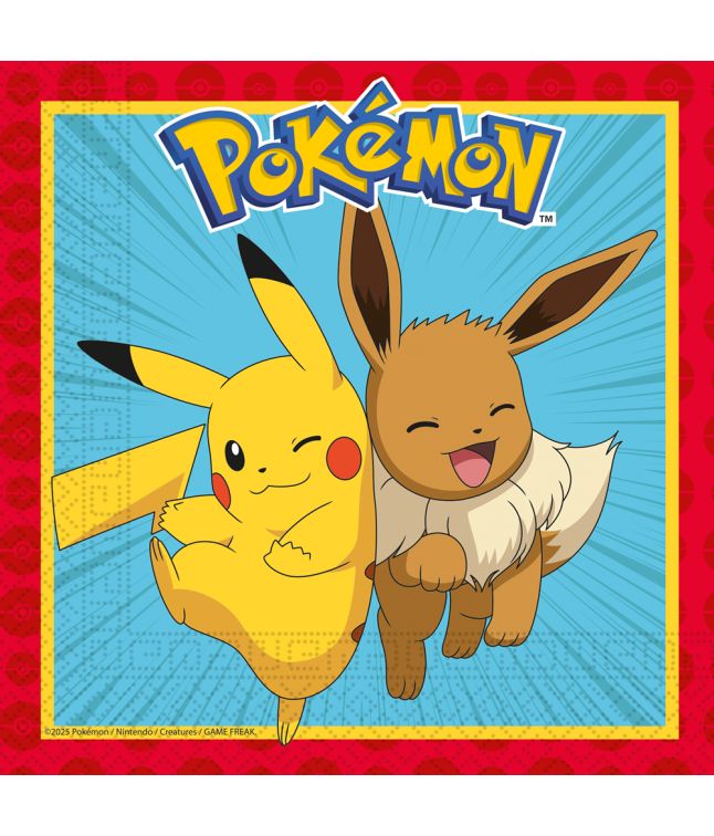 Pokemon servietter, 20 stk
