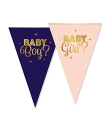 Vimpelguirlande Boy or Girl, 6 m