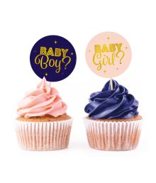 Gender reveal kagepynt, 12 stk