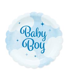 Baby Boy paptallerkner, 19 cm