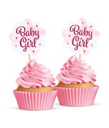 Baby Girl kagepynt, 12 stk