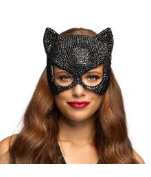 Katte maske med rhinsten