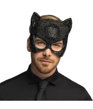 Katte maske med rhinsten
