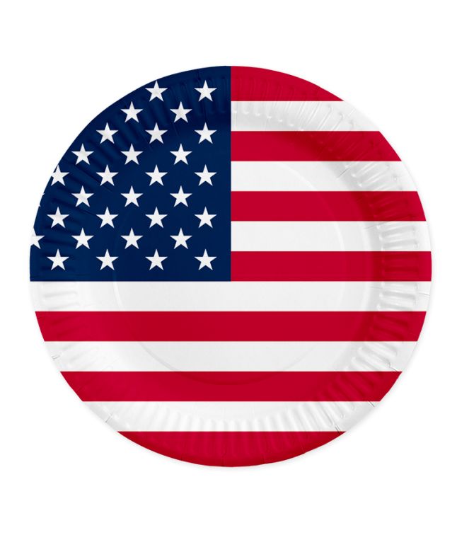 USA paptallerken, 8 stk