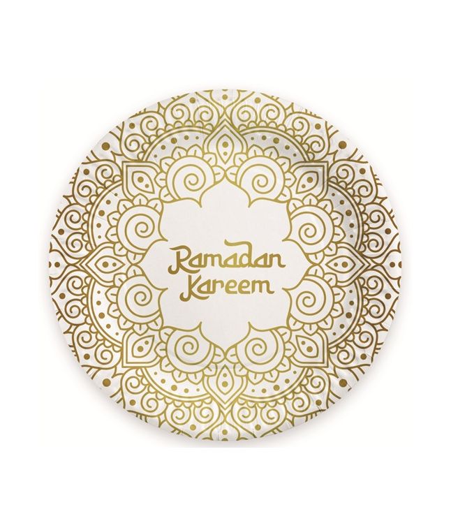 Ramadan kareem tallerkner, 8 stk