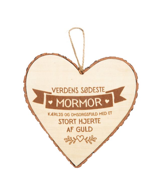 Træhjerte Mormor