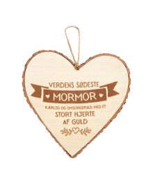 Træhjerte Mormor