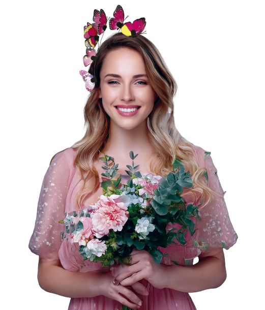 Hårbøjle med sommerfugle