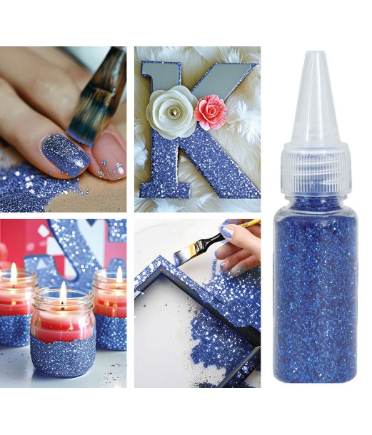 Blå glimmer til udklædning og pynt, 10g