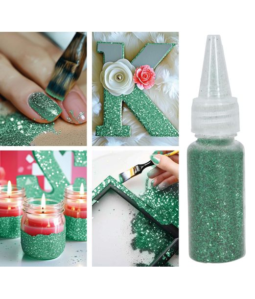 Grøn glimmer til udklædning og pynt, 10g 