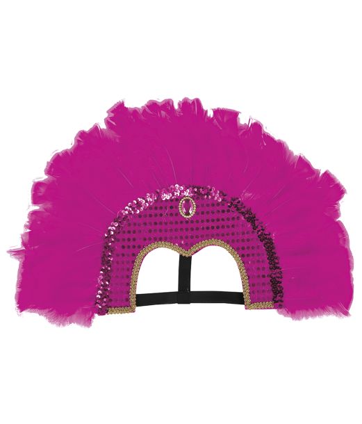 Fuchsia samba fjerhovedpynt