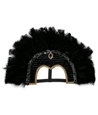 Sort samba fjerhovedpynt