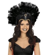 Sort samba fjerhovedpynt