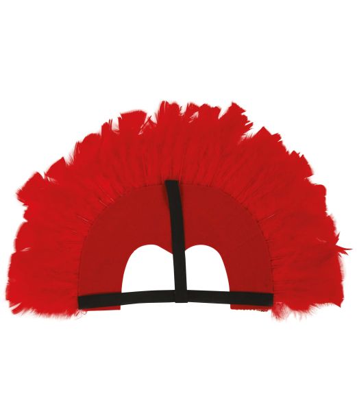 Rød samba fjerhovedpynt