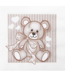 Bamse servietter, brun 33x33 cm