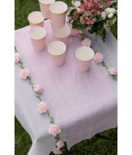 Lyserød rose guirlande, 120 cm