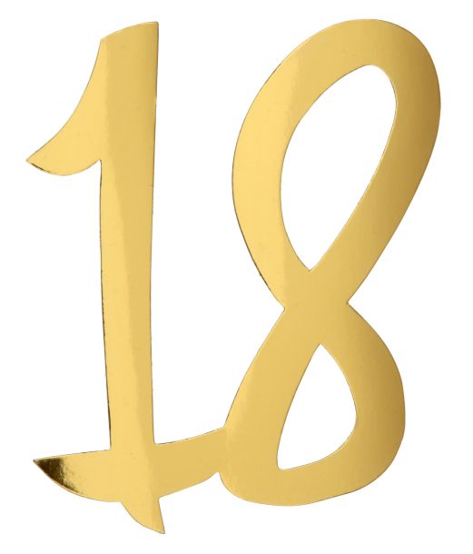 Guld deko tal, 18 år