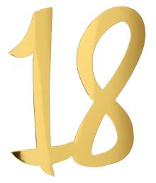 Guld deko tal, 18 år