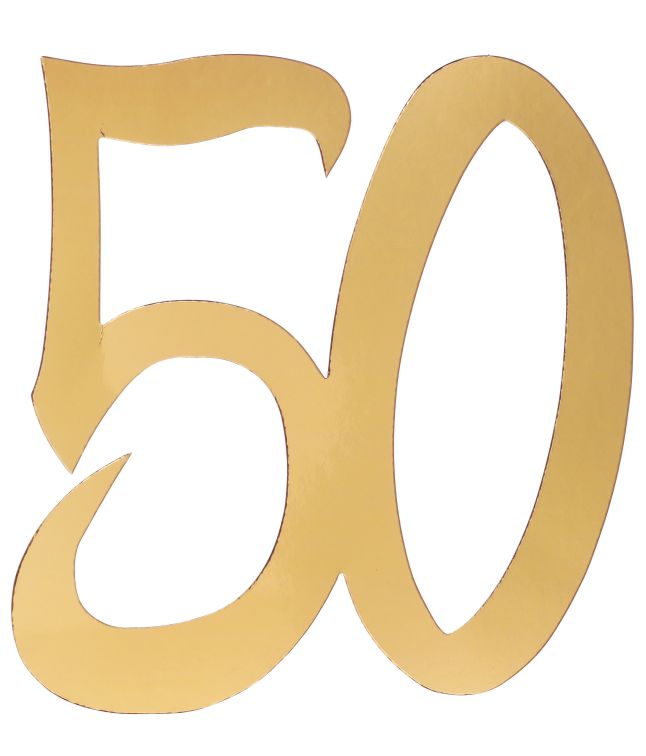  Guld deko tal, 50 år 