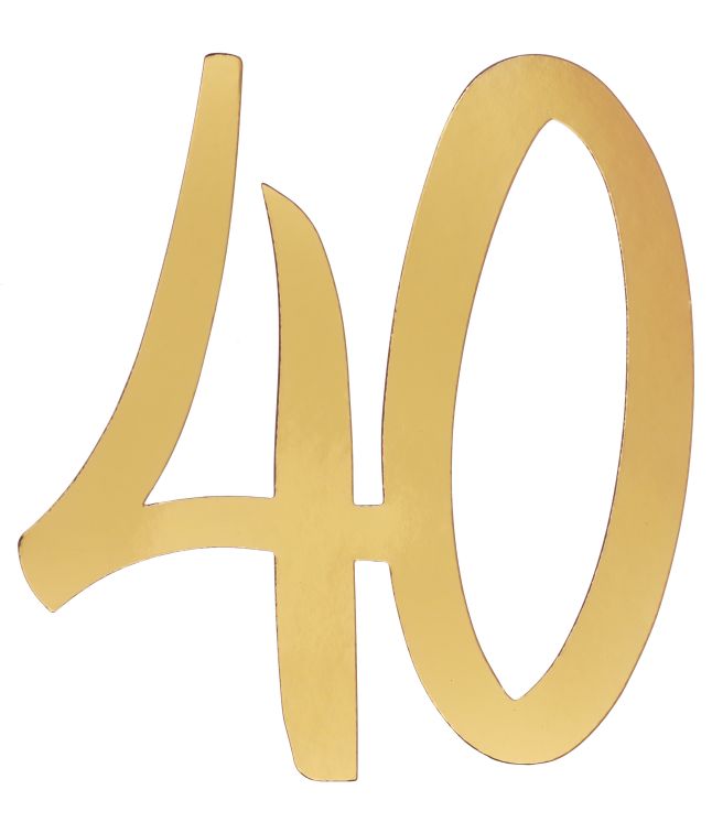 Guld deko tal, 40 år