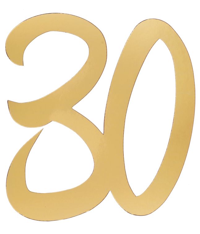 Guld deko tal, 30 år